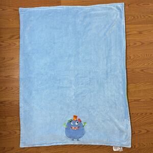 Taggies Blue Monster Baby Blanket Green Plush Security Lovey 30x40